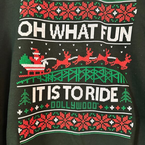 Dollywood Ugly Christmas Sweater Sweatshirt, Green, Unisex XL, New with Tags - Picture 2 of 4